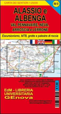 Im9 valli Neva, Pennavaire, Arroscia e Lerrone. Carta dei sentieri di Liguria - Librerie.coop