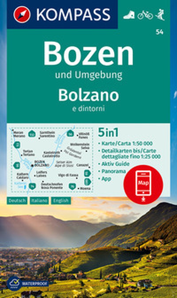 Carta escursionistica n. 54. Bolzano e dintorni 1:50.000 - Librerie.coop Carta escursionistica n. 54. Bolzano e dintorni 1:50.000 - Librerie.coop