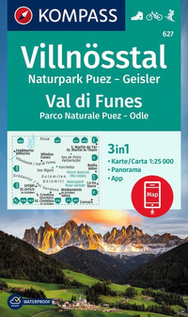Carta escursionistica Kom 627. Villnösstal, Val di Funes - Librerie.coop Carta escursionistica Kom 627. Villnösstal, Val di Funes - Librerie.coop