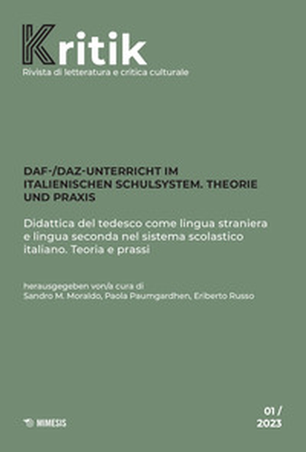 Kritik. Rivista di letteratura e critica culturale - Vol. 1 - Librerie.coop Kritik. Rivista di letteratura e critica culturale - Vol. 1 - Librerie.coop