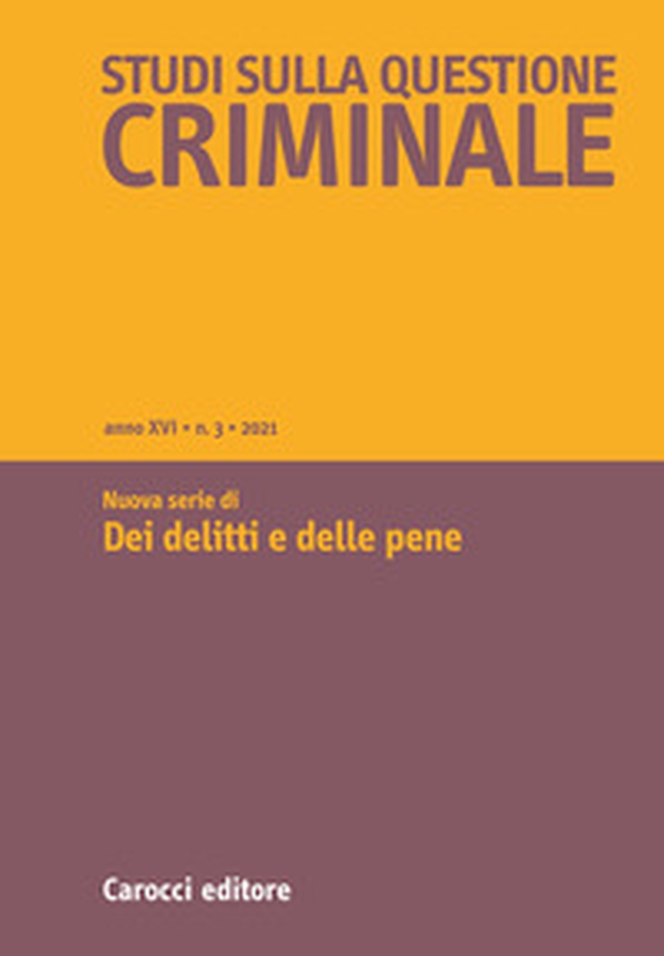 Studi sulla questione criminale - Librerie.coop Studi sulla questione criminale - Librerie.coop