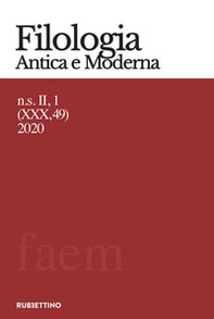 Filologia antica e moderna - Vol. 49 - Librerie.coop