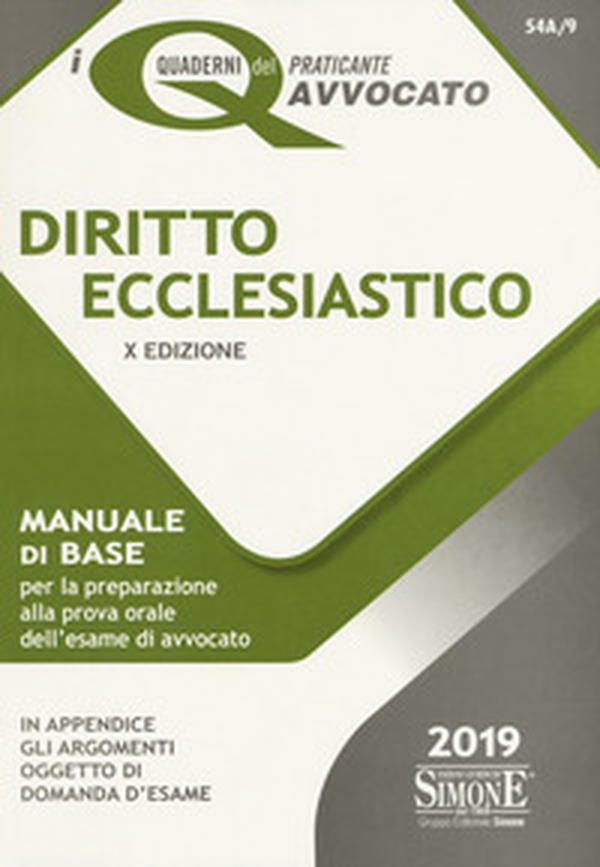 Diritto ecclesiastico. Manuale di base per la preparazione alla prova orale del nuovo esame di avvocato - Librerie.coop Diritto ecclesiastico. Manuale di base per la preparazione alla prova orale del nuovo esame di avvocato - Librerie.coop