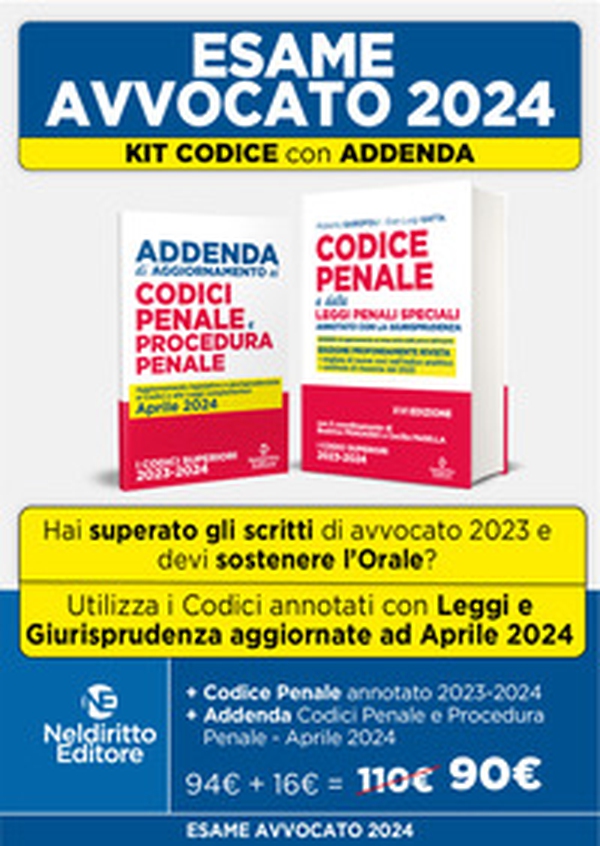 Codice penale annotato con la giurisprudenza 2023 + Addenda codice penale e procedura penale annotato 2024 - Librerie.coop Codice penale annotato con la giurisprudenza 2023 + Addenda codice penale e procedura penale annotato 2024 - Librerie.coop