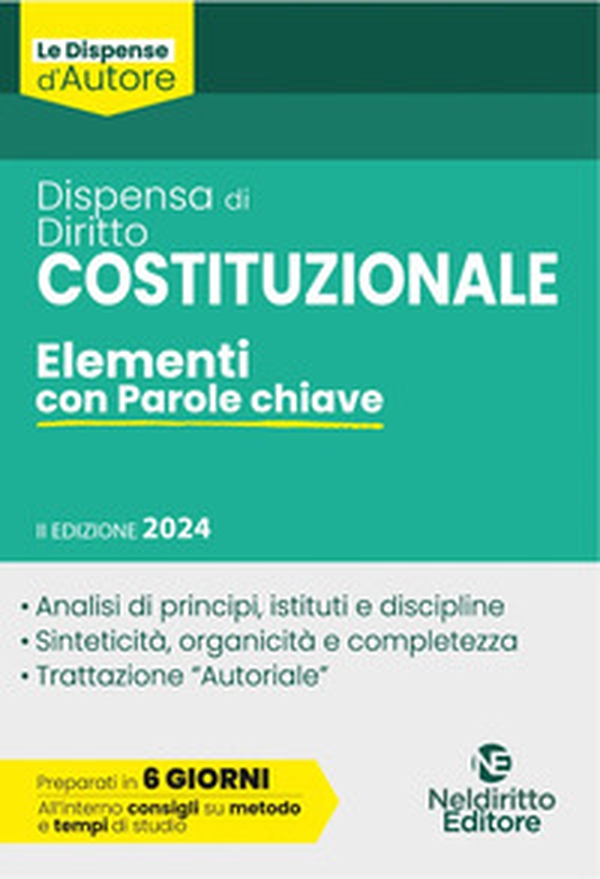 Dispensa di diritto costituzionale. Elementi con parole chiave - Librerie.coop Dispensa di diritto costituzionale. Elementi con parole chiave - Librerie.coop