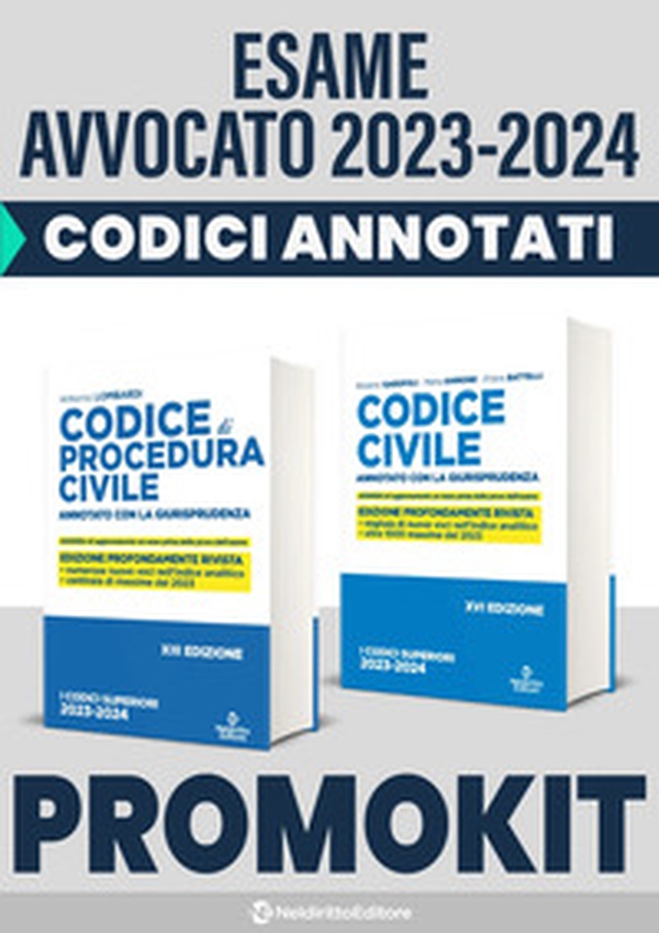 Kit esame avvocato 2023-2024: Codice civile e leggi complementari. Annotato con la giurisprudenza-Codice di procedura civile. Annotato con la giurisprudenza - Librerie.coop Kit esame avvocato 2023-2024: Codice civile e leggi complementari. Annotato con la giurisprudenza-Codice di procedura civile. Annotato con la giurisprudenza - Librerie.coop
