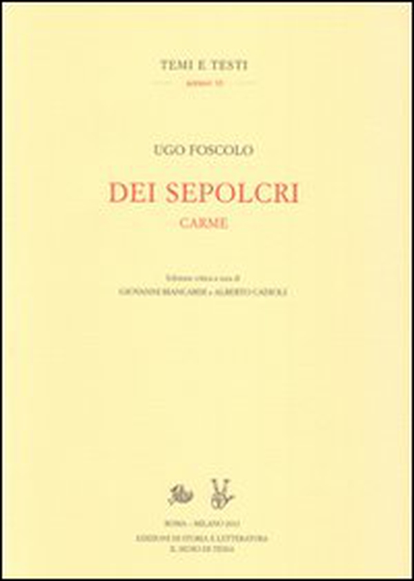 Dei sepolcri. Carme - Librerie.coop Dei sepolcri. Carme - Librerie.coop