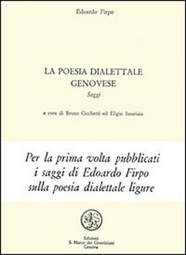 La poesia dialettale genovese - Librerie.coop La poesia dialettale genovese - Librerie.coop