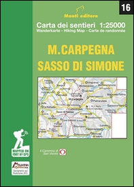 M. Carpegna Sasso di Simone. Carta dei sentieri 1:25000 - Librerie.coop