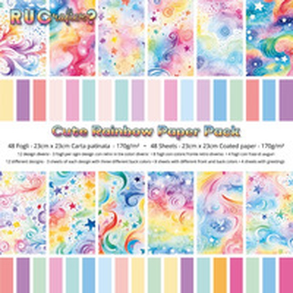 Cute rainbow paper pack - Librerie.coop Cute rainbow paper pack - Librerie.coop