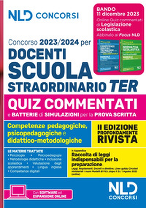 Concorso docenti scuola straordinario TER 2023-2024. Quiz commentati per la prova scritta - Librerie.coop Concorso docenti scuola straordinario TER 2023-2024. Quiz commentati per la prova scritta - Librerie.coop