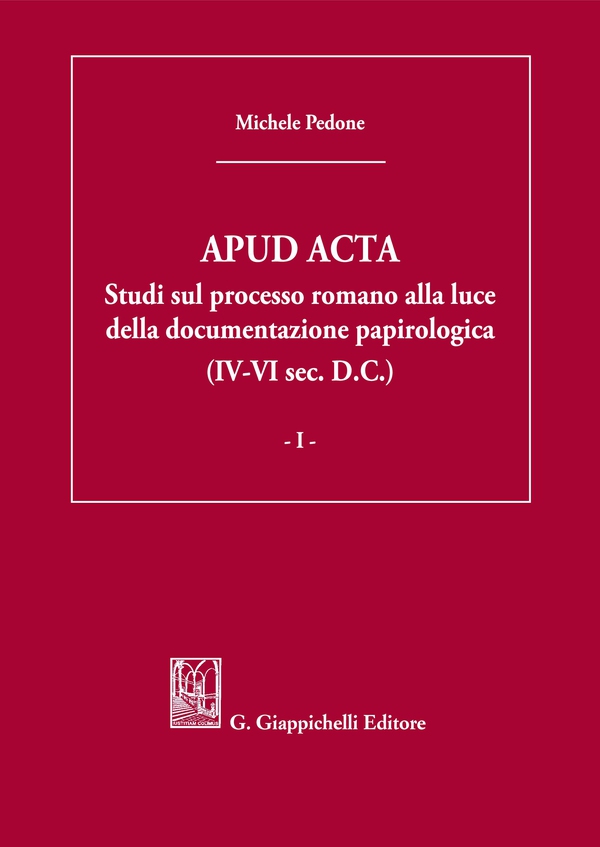 APUD ACTA - e-Book - Librerie.coop APUD ACTA - e-Book - Librerie.coop