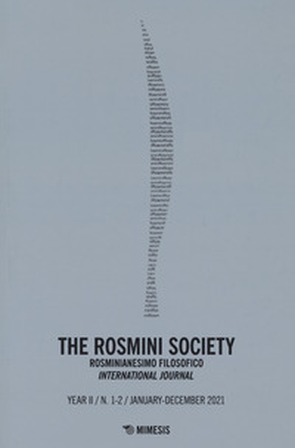The The Rosmini society. Rosminianesimo filosofico international journal - Librerie.coop The The Rosmini society. Rosminianesimo filosofico international journal - Librerie.coop