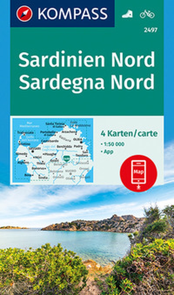 Carta escursionistica n. 2497. Sardegna Nord 1:50.000 (set di 4 carte). Ediz. italiana e tedesca - Librerie.coop Carta escursionistica n. 2497. Sardegna Nord 1:50.000 (set di 4 carte). Ediz. italiana e tedesca - Librerie.coop