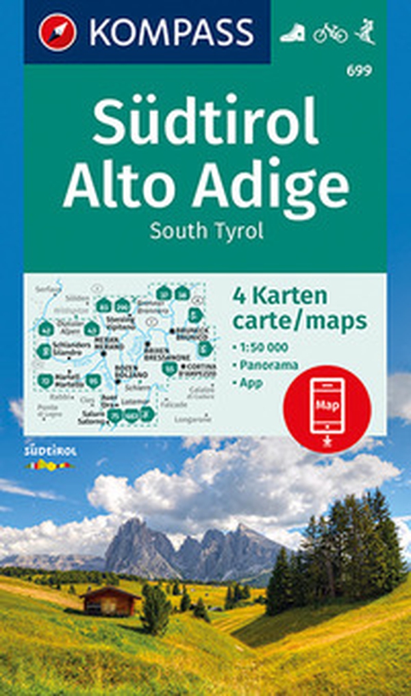 Carta escursionistica n. 699. Alto Adige-South Tyrol-Südtirol 1:50.000 (set di 4 carte) - Librerie.coop Carta escursionistica n. 699. Alto Adige-South Tyrol-Südtirol 1:50.000 (set di 4 carte) - Librerie.coop