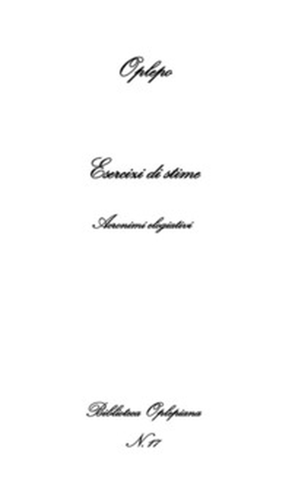 Esercizi di stime. Acronimi elogiativi - Librerie.coop Esercizi di stime. Acronimi elogiativi - Librerie.coop