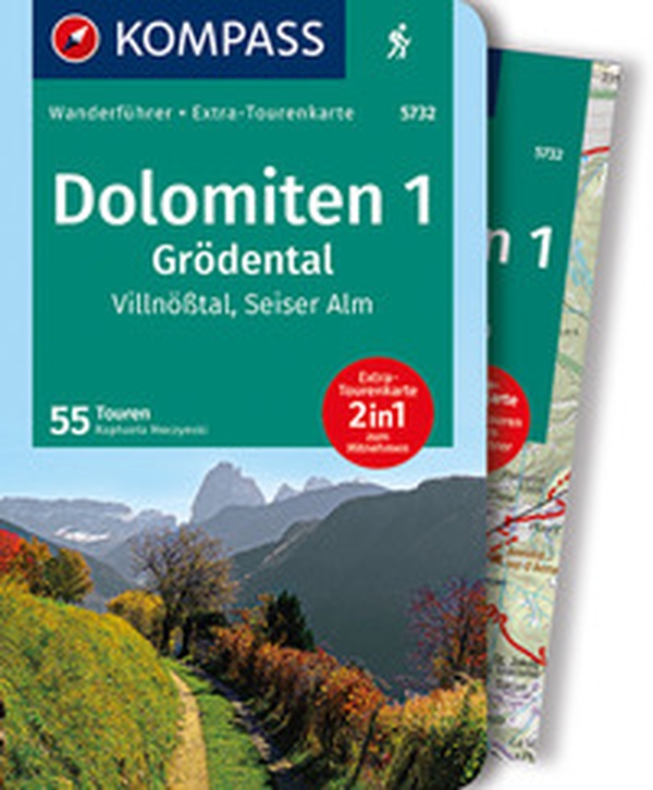 Guida escursionistica n. 5732. Dolomiten 1. Grödental, Villnößtal, Seiser Alm. Con carta - Librerie.coop Guida escursionistica n. 5732. Dolomiten 1. Grödental, Villnößtal, Seiser Alm. Con carta - Librerie.coop