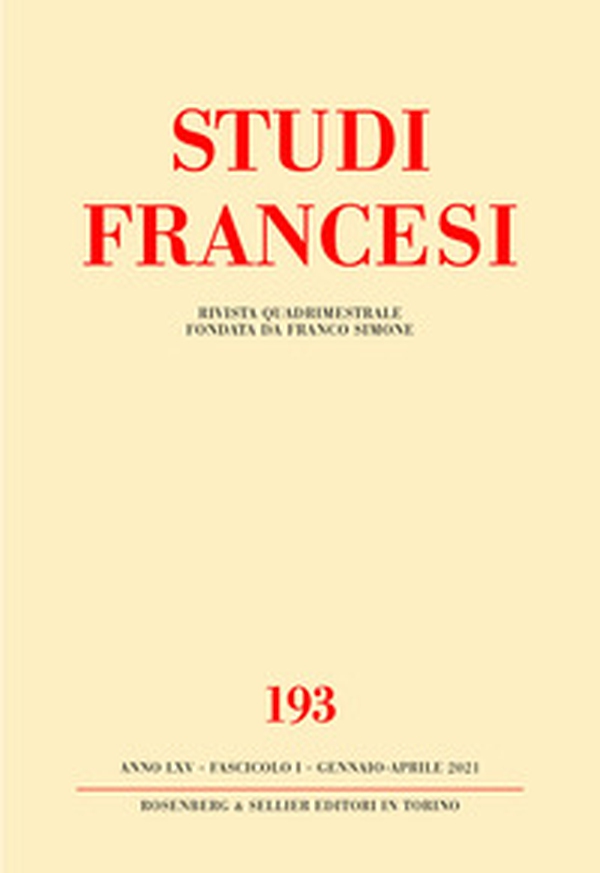 Studi francesi - Vol. 193 - Librerie.coop Studi francesi - Vol. 193 - Librerie.coop