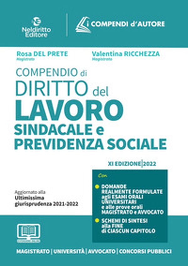 Compendio di diritto del lavoro, sindacale e della previdenza sociale - Librerie.coop Compendio di diritto del lavoro, sindacale e della previdenza sociale - Librerie.coop