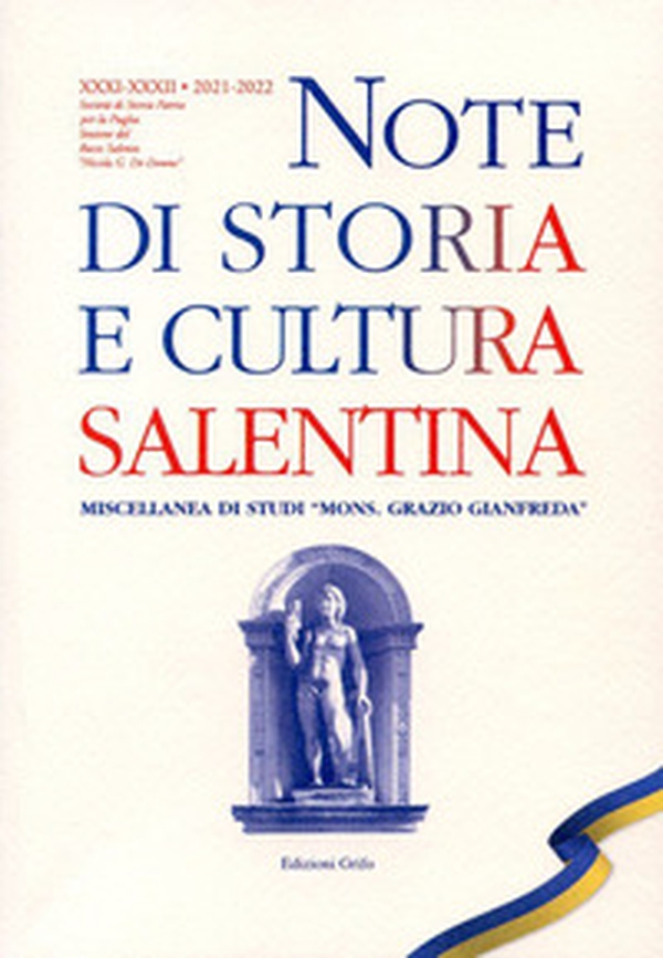 Note di storia e cultura salentina - Vol. 31-32 - Librerie.coop Note di storia e cultura salentina - Vol. 31-32 - Librerie.coop