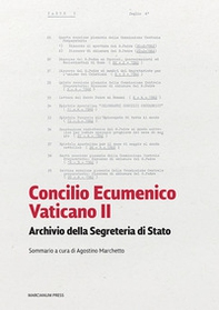 Concilio Ecumenico Vaticano II. Archivio della segreteria di stato. Sommario - Librerie.coop