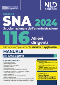Concorso 116 allievi dirigenti SNA 2024. Manuale per la preparazione al concorso - Librerie.coop