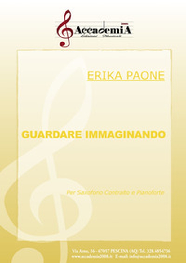 Guardare immaginando. Per sassofono contralto e pianoforte - Librerie.coop Guardare immaginando. Per sassofono contralto e pianoforte - Librerie.coop