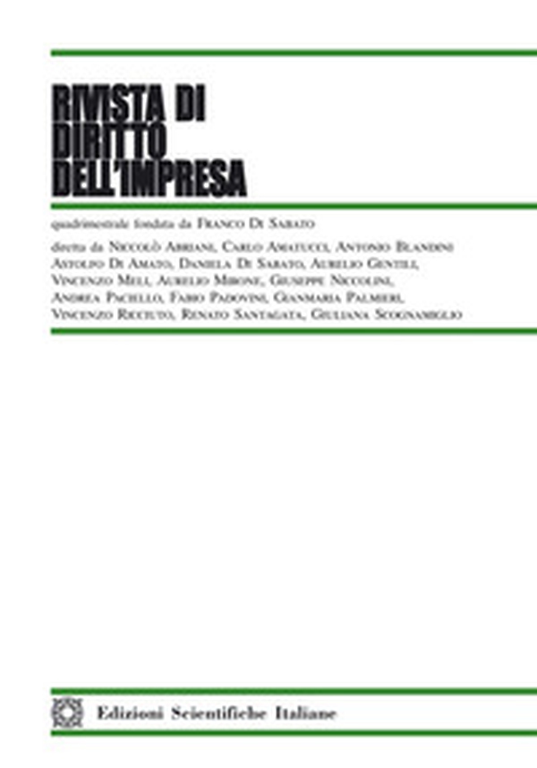 Rivista di diritto dell'impresa - Vol. 1 - Librerie.coop Rivista di diritto dell'impresa - Vol. 1 - Librerie.coop