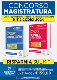 Concorso magistratura. Kit Codici normativi 2024: Codice normativo di Diritto Civile-Codice normativo di Diritto Amministrativo - Librerie.coop