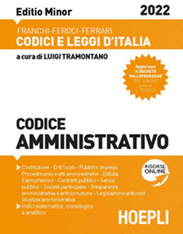 Codice amministrativo 2022. Ediz. minor - Librerie.coop Codice amministrativo 2022. Ediz. minor - Librerie.coop