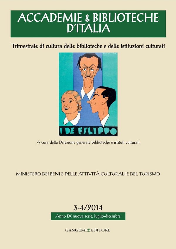 Accademie & Biblioteche d'Italia 3-4/2014 - Librerie.coop Accademie & Biblioteche d'Italia 3-4/2014 - Librerie.coop