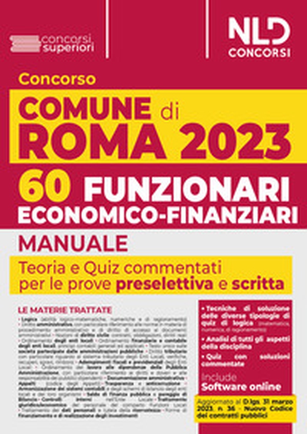 Concorso Comune di Roma: 60 Funzionari economico-finanziari. Manuale + Quiz per la prova preselettiva e scritta - Librerie.coop Concorso Comune di Roma: 60 Funzionari economico-finanziari. Manuale + Quiz per la prova preselettiva e scritta - Librerie.coop