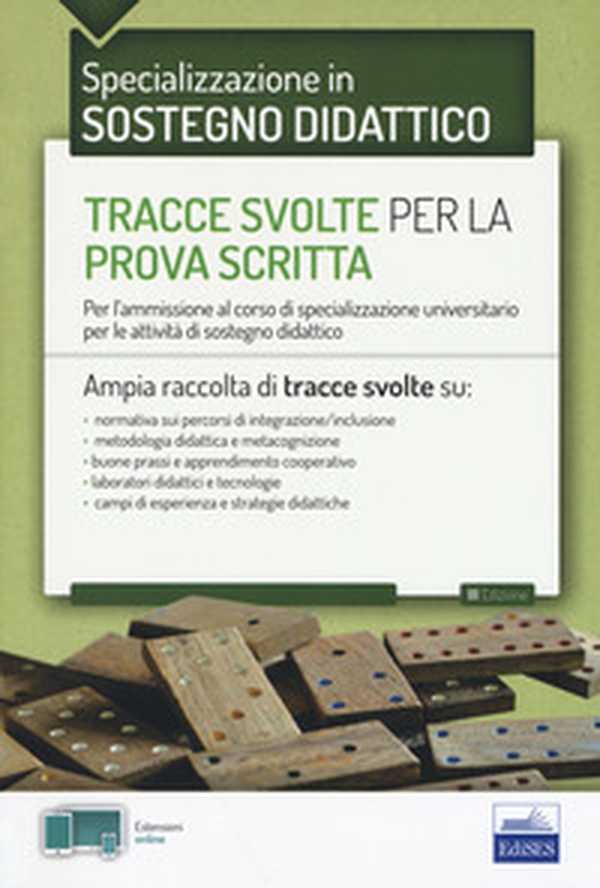 EdiTEST. Tracce svolte per la prova scritta di sostegno didattico. Per l'ammissione al corso di specializzazione universitario per le attività di sostegno didattico - Librerie.coop EdiTEST. Tracce svolte per la prova scritta di sostegno didattico. Per l'ammissione al corso di specializzazione universitario per le attività di sostegno didattico - Librerie.coop