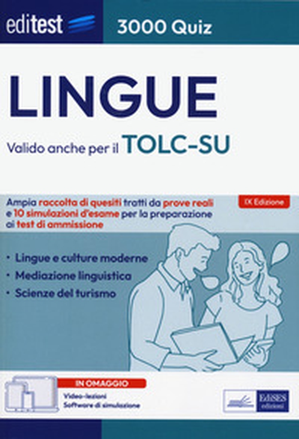 EdiTEST. Lingue. 3000 quiz. Ampia raccolta di quesiti tratti da prove reali e 10 simulazioni d'esame per la preparazione ai test di accesso - Librerie.coop EdiTEST. Lingue. 3000 quiz. Ampia raccolta di quesiti tratti da prove reali e 10 simulazioni d'esame per la preparazione ai test di accesso - Librerie.coop