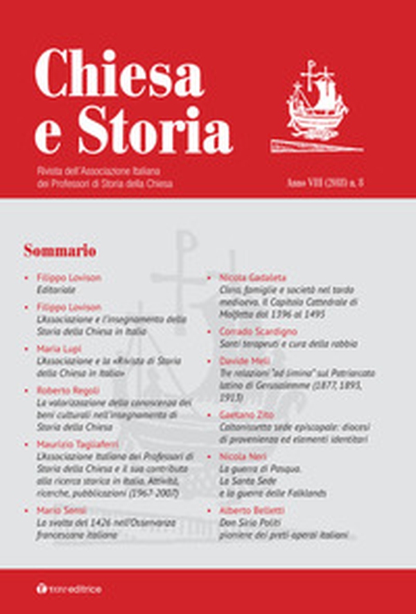 Chiesa e storia. Rivista dell'Associazione Italiana dei Professori di Storia della Chiesa - Librerie.coop Chiesa e storia. Rivista dell'Associazione Italiana dei Professori di Storia della Chiesa - Librerie.coop