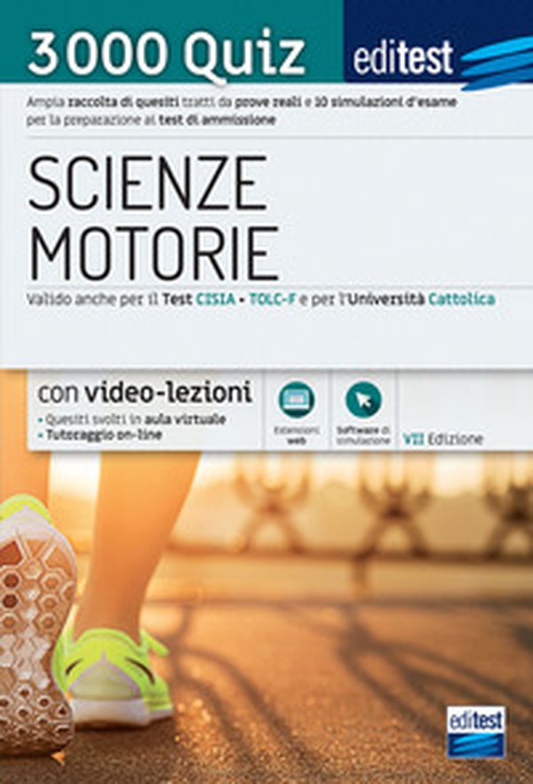 Test scienze motorie 2021: raccolta di 3.000 quiz. Ampia raccolta di quiz suddivisi per materia e 10 simulazioni d'esame per la preparazione ai test di ammissione - Librerie.coop Test scienze motorie 2021: raccolta di 3.000 quiz. Ampia raccolta di quiz suddivisi per materia e 10 simulazioni d'esame per la preparazione ai test di ammissione - Librerie.coop