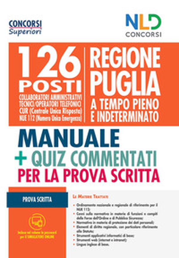 Concorso Regione Puglia 2021. Manuale completo per 126 posti Ctg B - Librerie.coop Concorso Regione Puglia 2021. Manuale completo per 126 posti Ctg B - Librerie.coop