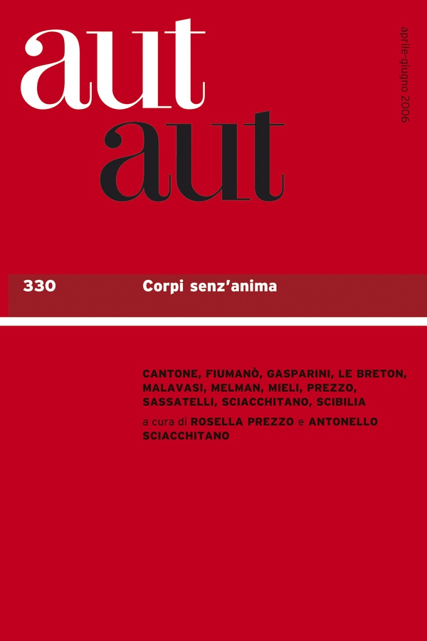Aut aut 330 - Corpi senz'anima - Librerie.coop Aut aut 330 - Corpi senz'anima - Librerie.coop