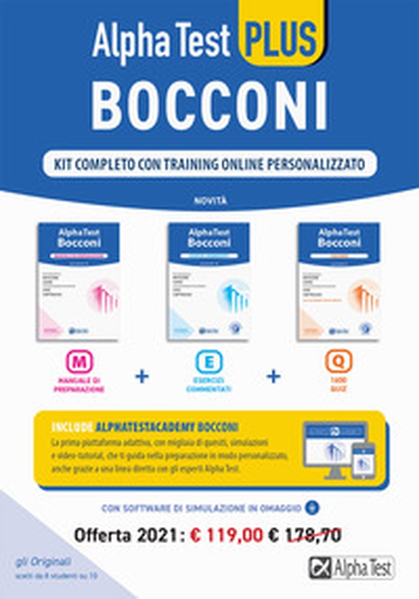 Alpha Test plus Bocconi. Kit completo con training online personalizzato - Librerie.coop Alpha Test plus Bocconi. Kit completo con training online personalizzato - Librerie.coop