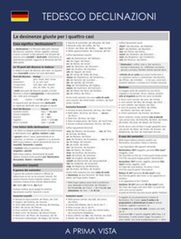 Scheda a prima vista: tedesco declinazioni - Librerie.coop Scheda a prima vista: tedesco declinazioni - Librerie.coop