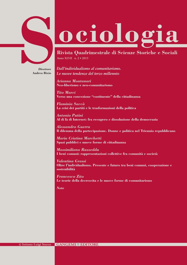 Sociologia n. 2/2013 - Librerie.coop Sociologia n. 2/2013 - Librerie.coop