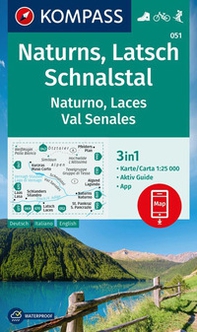 Carta escursionistica n. 051. Naturno, Laces, Val Senales - Librerie.coop