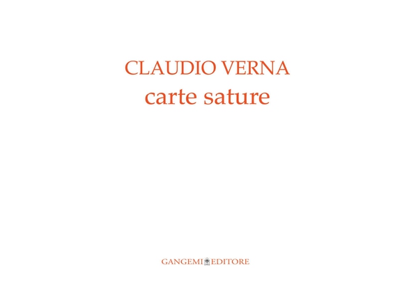 Claudio Verna. Carte sature - Librerie.coop Claudio Verna. Carte sature - Librerie.coop