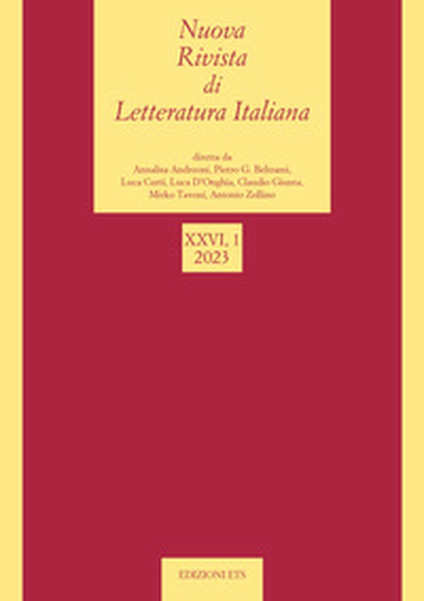 Nuova rivista di letteratura italiana - Vol. 1 - Librerie.coop Nuova rivista di letteratura italiana - Vol. 1 - Librerie.coop