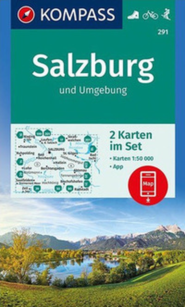 Carta escursionistica n. 291. Salzburg und Umbebung 1:50.000 (set di 2 carte) - Librerie.coop Carta escursionistica n. 291. Salzburg und Umbebung 1:50.000 (set di 2 carte) - Librerie.coop