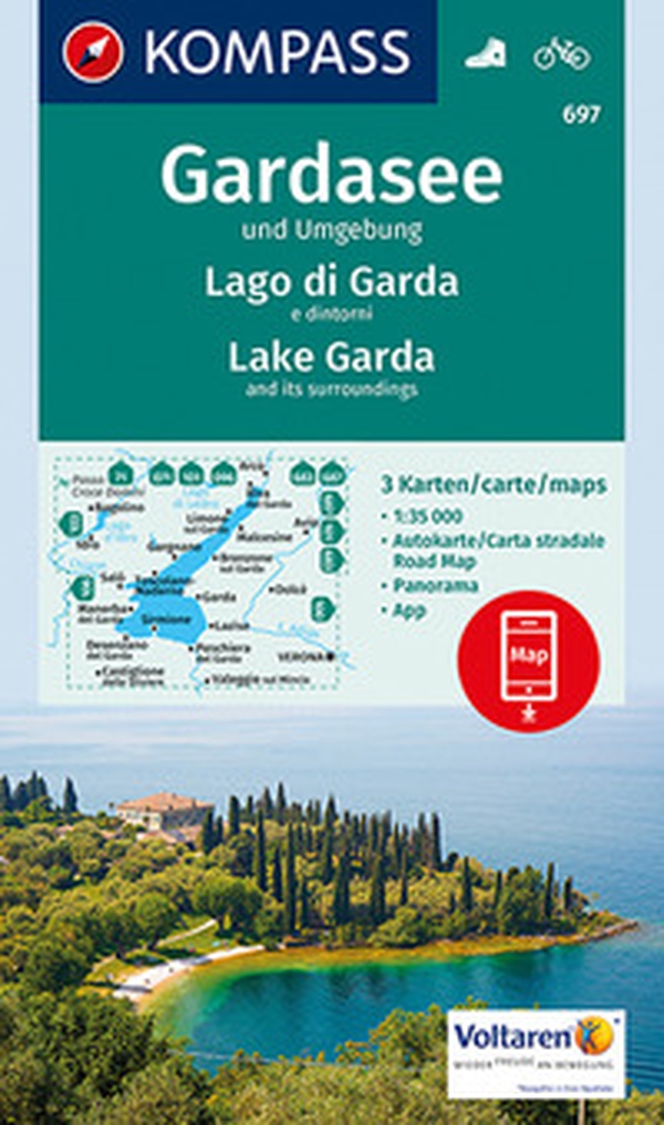 Carta escursionistica n. 697. Lago di Garda e dintorni - Gardasee und Umgebung 1:35.000 (set di 3 carte) - Librerie.coop Carta escursionistica n. 697. Lago di Garda e dintorni - Gardasee und Umgebung 1:35.000 (set di 3 carte) - Librerie.coop