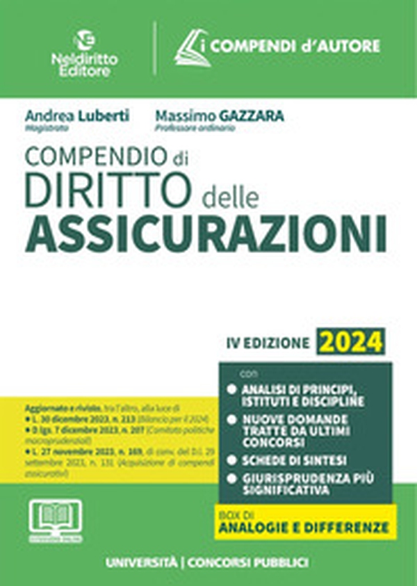 Compendio di diritto delle assicurazioni - Librerie.coop Compendio di diritto delle assicurazioni - Librerie.coop