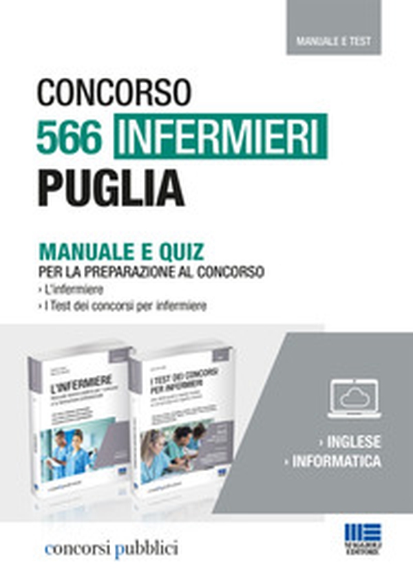 Concorso 566 Infermieri Puglia. Kit completo di preparazione al concorso. Manuale e quiz - Librerie.coop Concorso 566 Infermieri Puglia. Kit completo di preparazione al concorso. Manuale e quiz - Librerie.coop