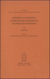 Matricula nationis germanicae 1605-1801 - Librerie.coop