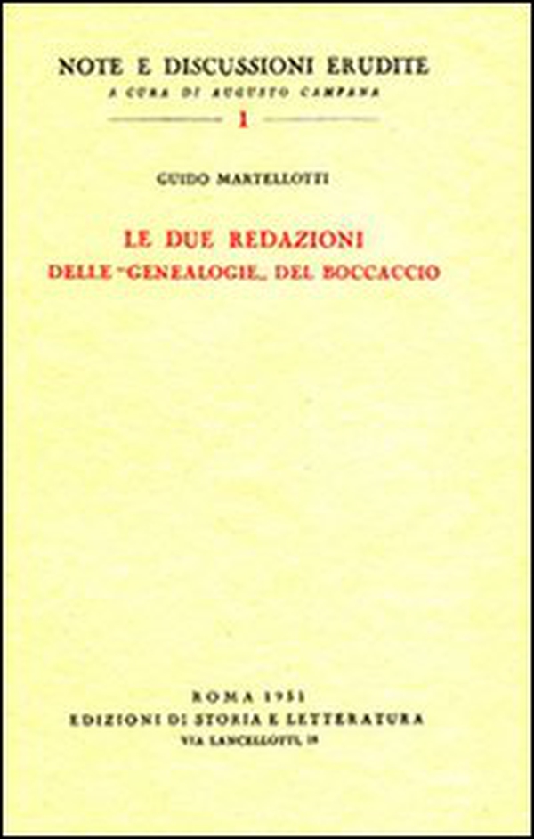 Le due redazioni delle «Genealogie» del Boccaccio - Librerie.coop Le due redazioni delle «Genealogie» del Boccaccio - Librerie.coop